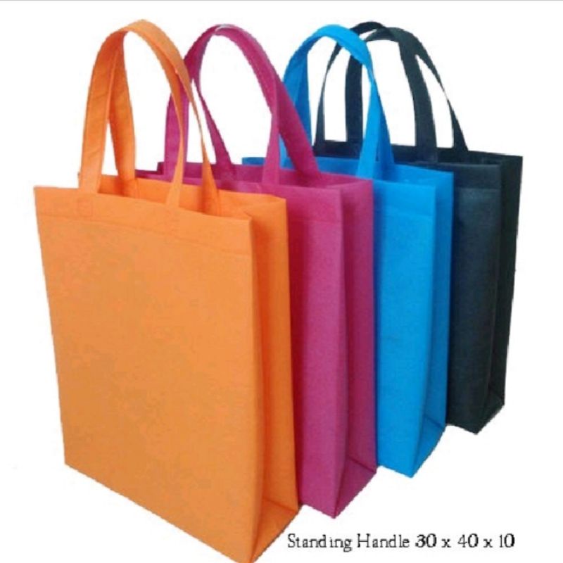 

1 Lusin (12pcs) Goodie Bag Handle uk 30×40 Kain Tas Spunbond Tas Hampers Tas Kado