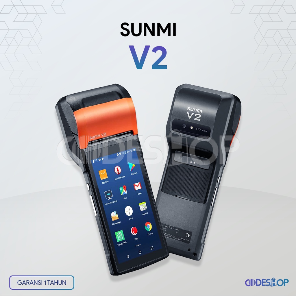 Mesin Kasir Android Sunmi V2 All in One POS System