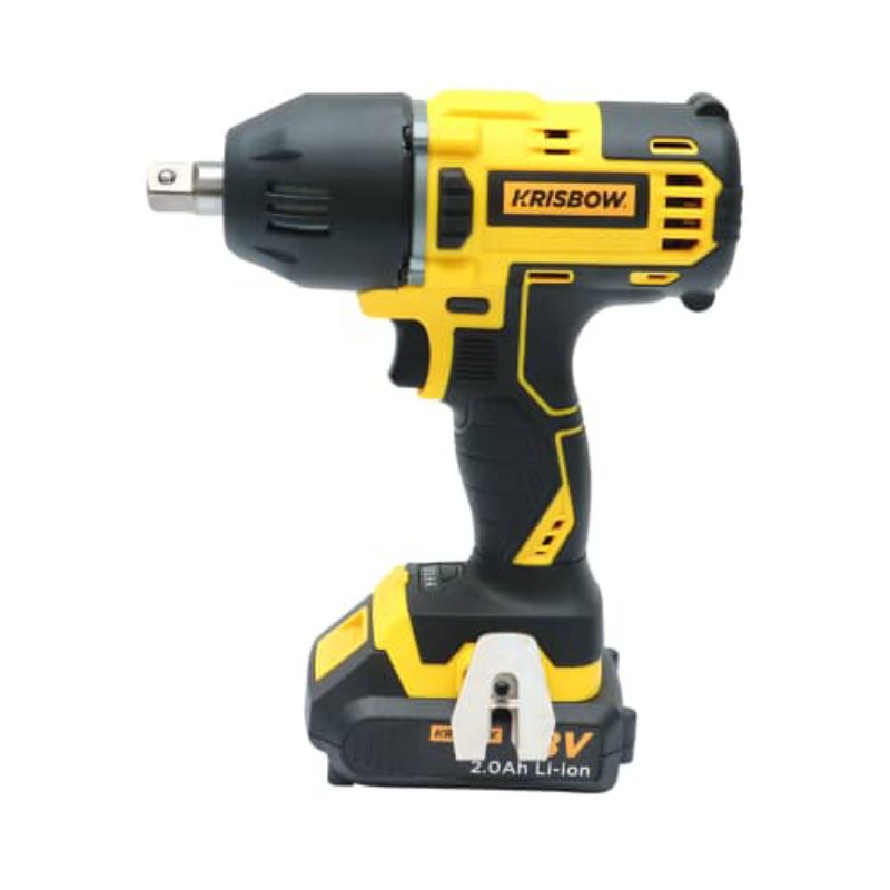 Krisbow Mesin Impact Wrench 18V Bor Cordless Bor Baut mesin pembuka baut/mesin pembuka baut/impact