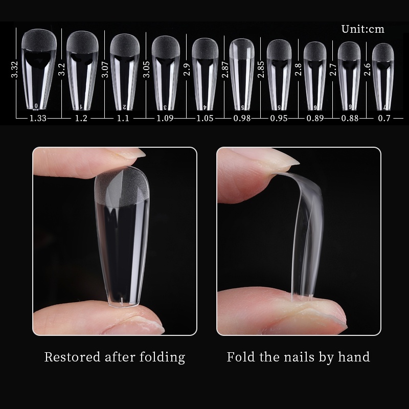Fake Nail Tips Press on Kuku Palsu Full Penutup Peti Mati Semi Es Kuku Kapsul Salon Tip Aksesoris Alat
