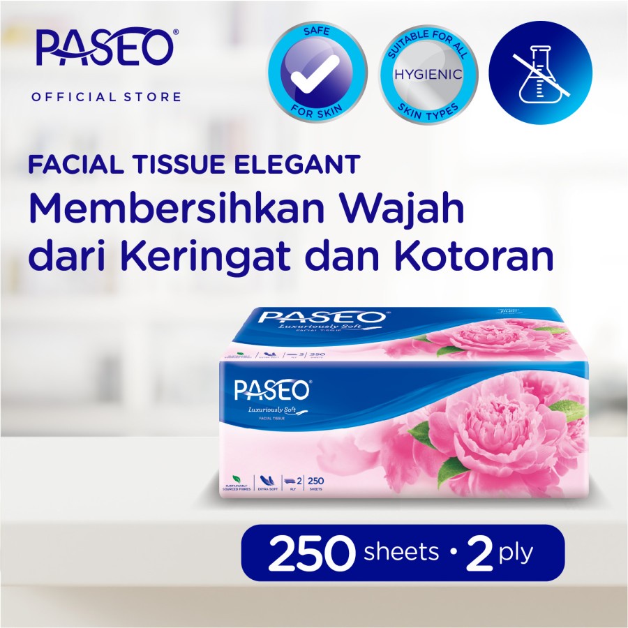 Paseo Elegant Tissue Wajah Soft Pack 250 Sheets