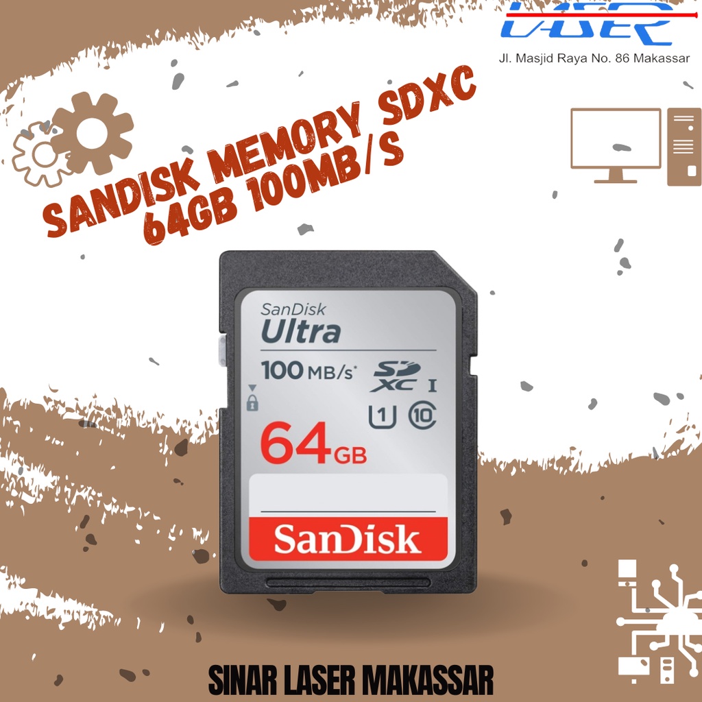 MEMORY MEMORI SANDISK SDXC 64GB 100MB/S