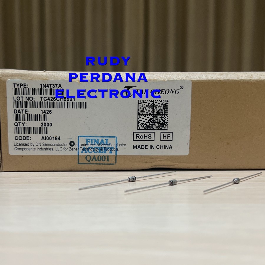 DIODA DIODE ZENER 1W 1 W 7V5 7.5 7,5 V 1N4737 1N 4737 IN4737 IN 4737