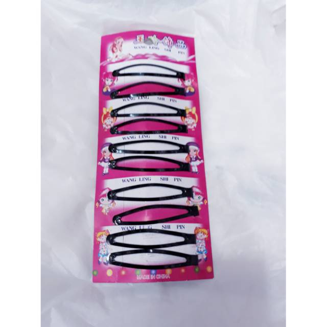 (10 PCS) JEPIT RAMBUT TIPTOP KECIL PER CARD MERAH ISI 10