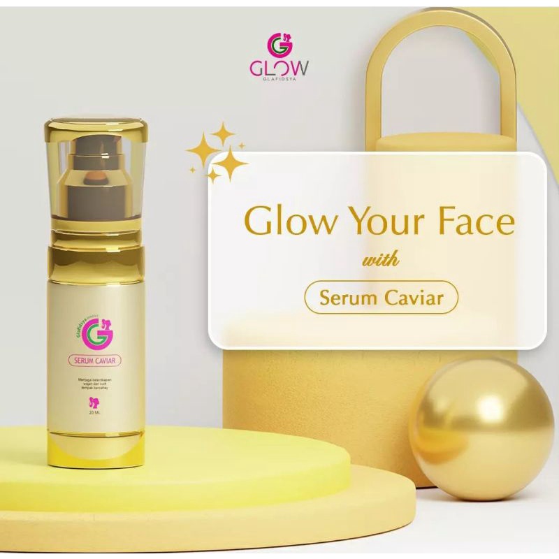SERUM CAVIAR SERUM ANTI KERUTAN SERUM ANTI AGING GLAFIDSYA GLOW SERUM BUTIRAN EMAS SKINCARE DR. REZA