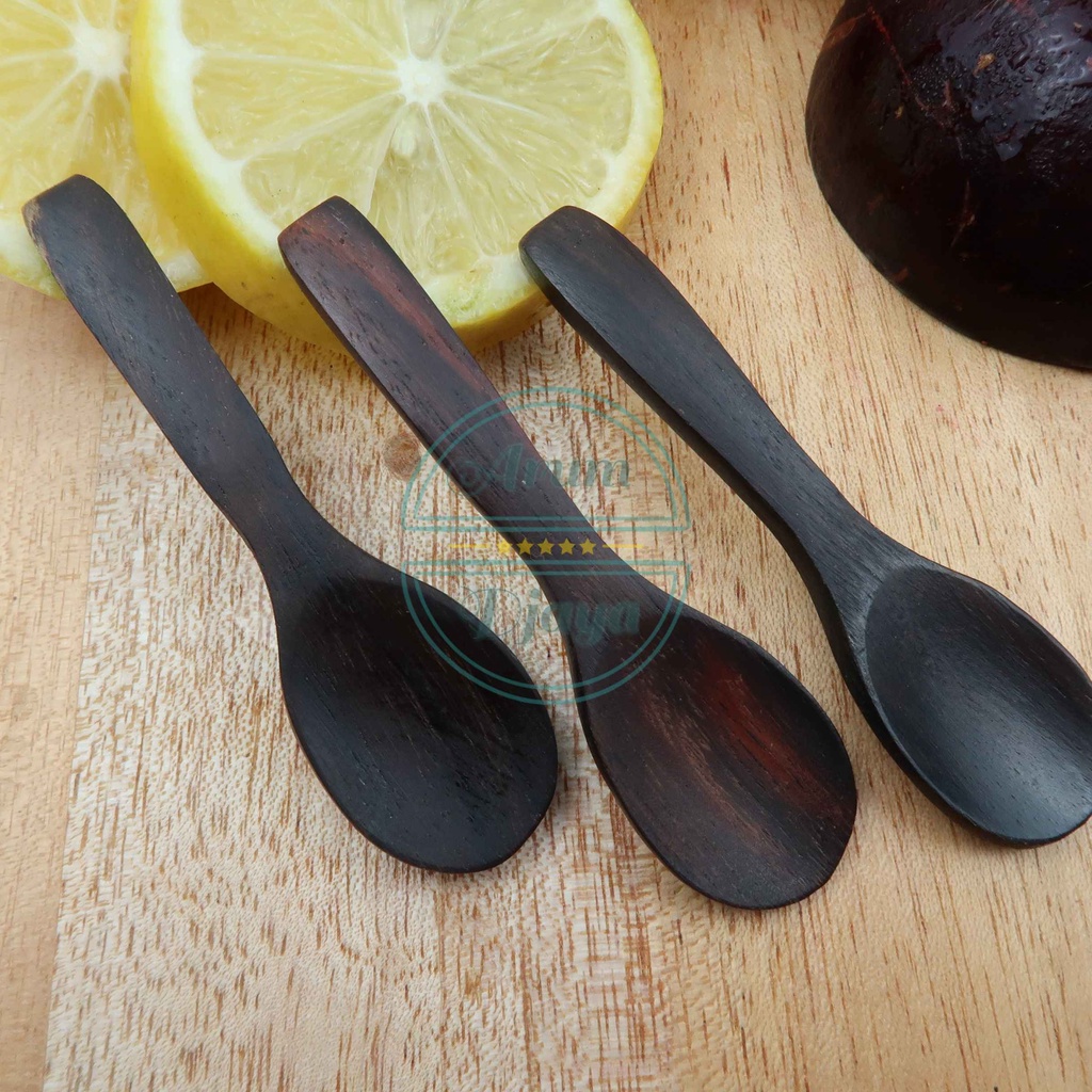 Dessert Spoon Sendok Puding Wooden Spoon Kayu Sendok Ice Cream Spoon Sendok Mini Sendok Kecil