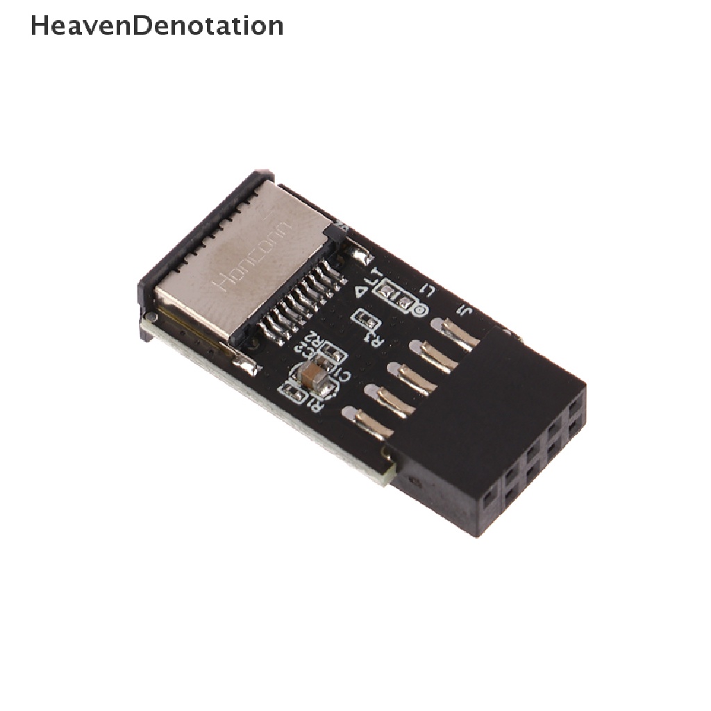 [HeavenDenotation] Header Wanita 9Pin Ke Tipe-E Adapter Motherboard 9-pin Ekstensi Tipe-E Ke Key-A Converter Adapter HDV