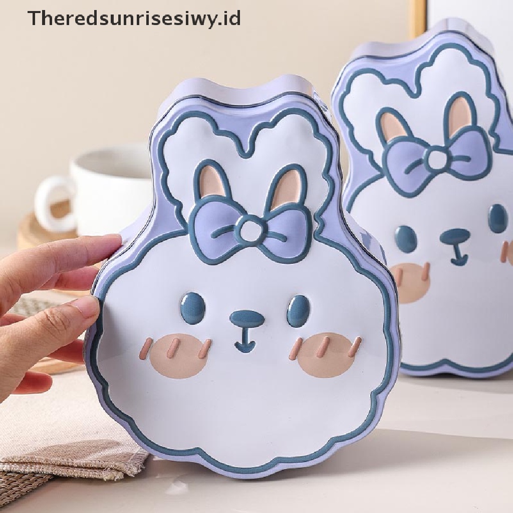 # Baju Lebaran # Easter Box Candy Tin Tins Boxes Gift Cookie Storage Tinplate Tutup Bunny Jar~