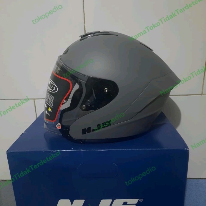 Terlaris Helm Njs Kairoz Stone Grey Doff