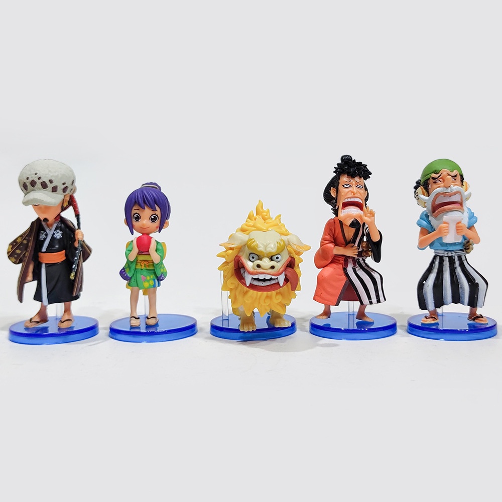 10pcs One Piece anime action figure Wano Country Luffy Zoro Sanji Nami model