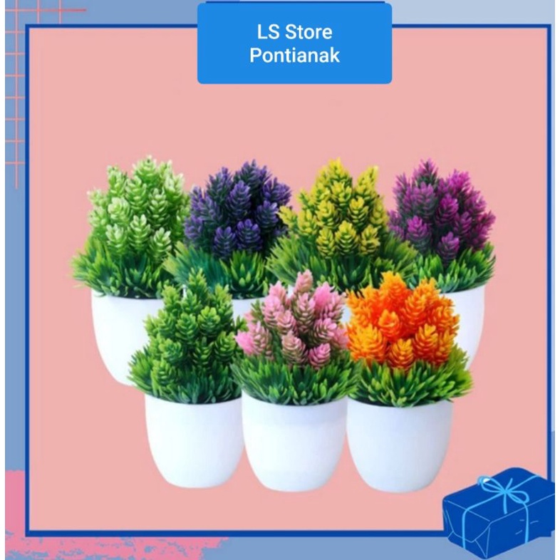 FREE ONGKIR  Tanaman Hias Ornamen Bunga Hias Pot Vas Bunga Plastik Sakura Bonsai Pinus Aesthetic