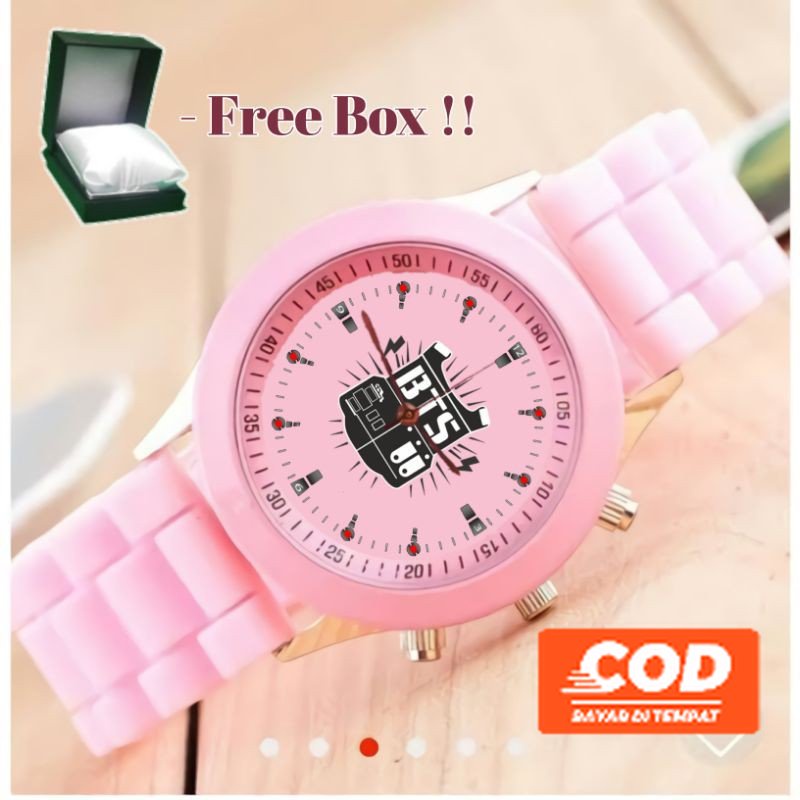 JAM TANGAN LOGO BTS ARMY KPOP KOREA WANITA CUSTOM KEREN