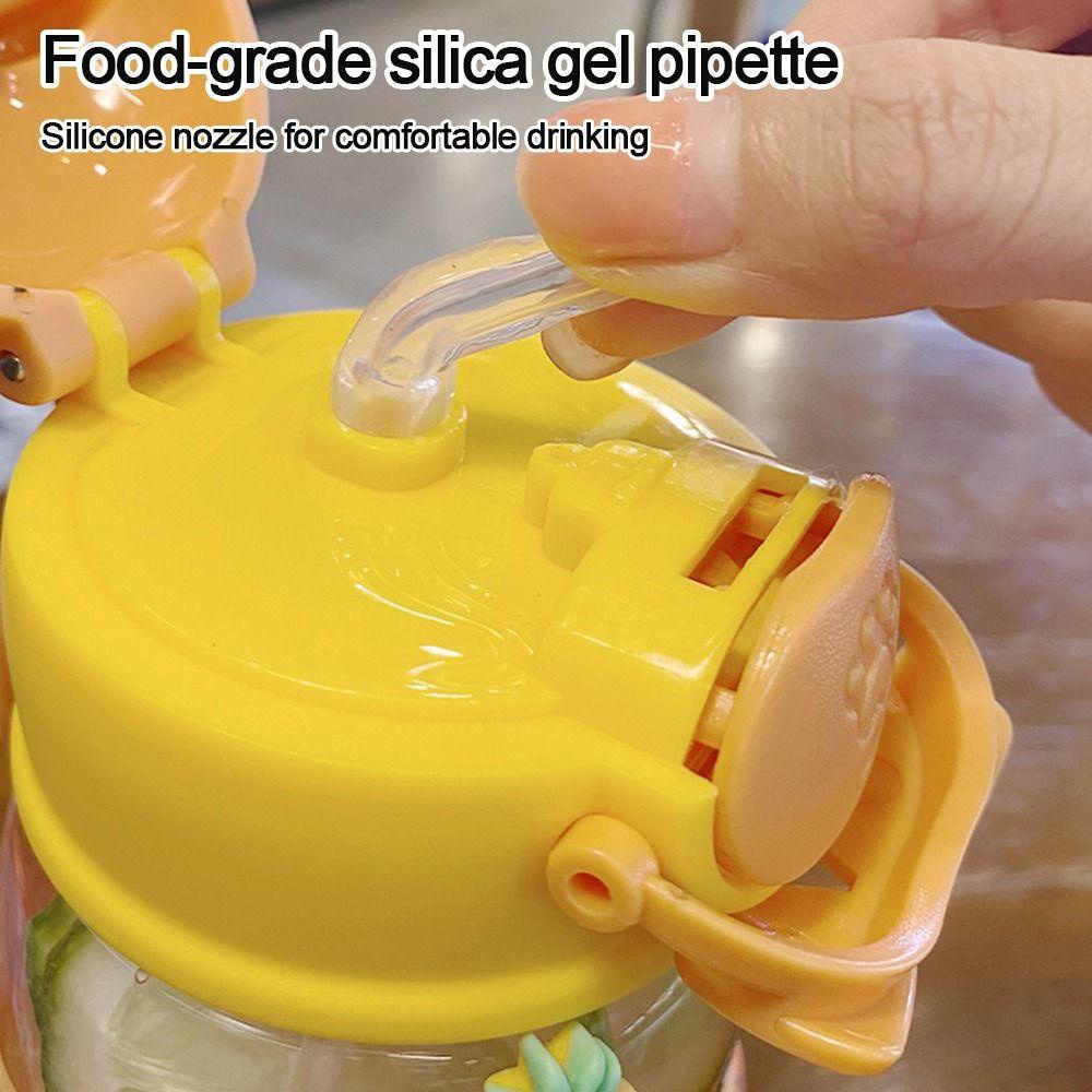 Solighter Kid Water Sippy Cups Outdoor Anti Bocor Dengan Tali Cangkir Makan Bayi