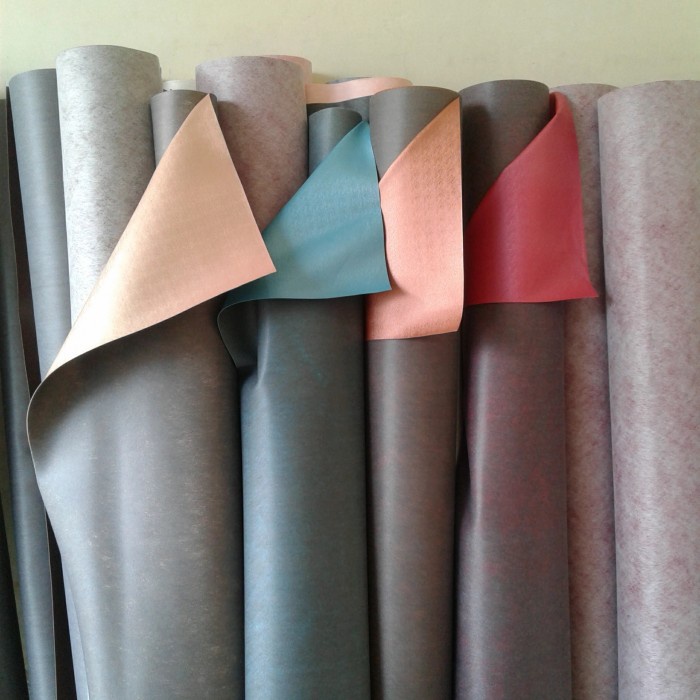 bahan metalik PVC leather andien piyu kulit imitasi prada teiga hujan