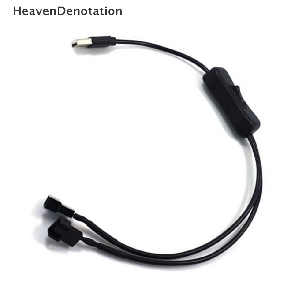 [HeavenDenotation] Kabel USB 1sampai2 4pin 12V Ke 5V Kabel Power Kipas Casing Komputer Dengan Saklar HDV