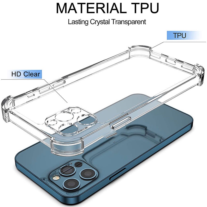 IPHONE Casing Ponsel tpu quake-proof Simple Canggih Dengan Empat Sudut Untuk Iphone14 13 12 11 Pro Max X XS Max XR 7 8 Plus Penutup Belakang Tahan Guncangan Dan Jatuh