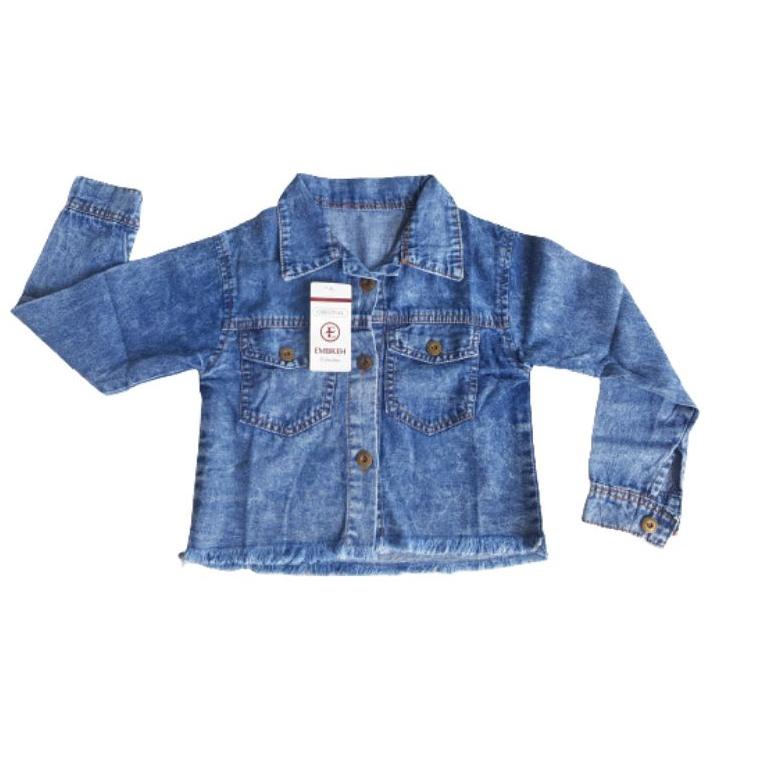 STOK TERBATAS Jaket Jeans Anak Perempuan / Jaket Levis Anak Cewek / jaket crop rawis anak / jaket an