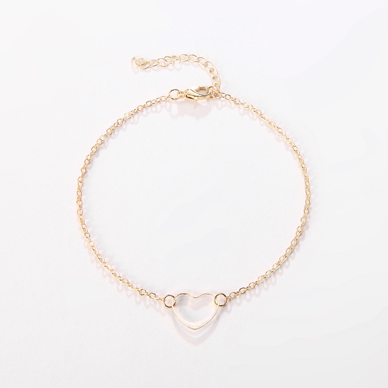 ➰CKK➰ Gelang Tangan K49 wanita bentuk hati love simple