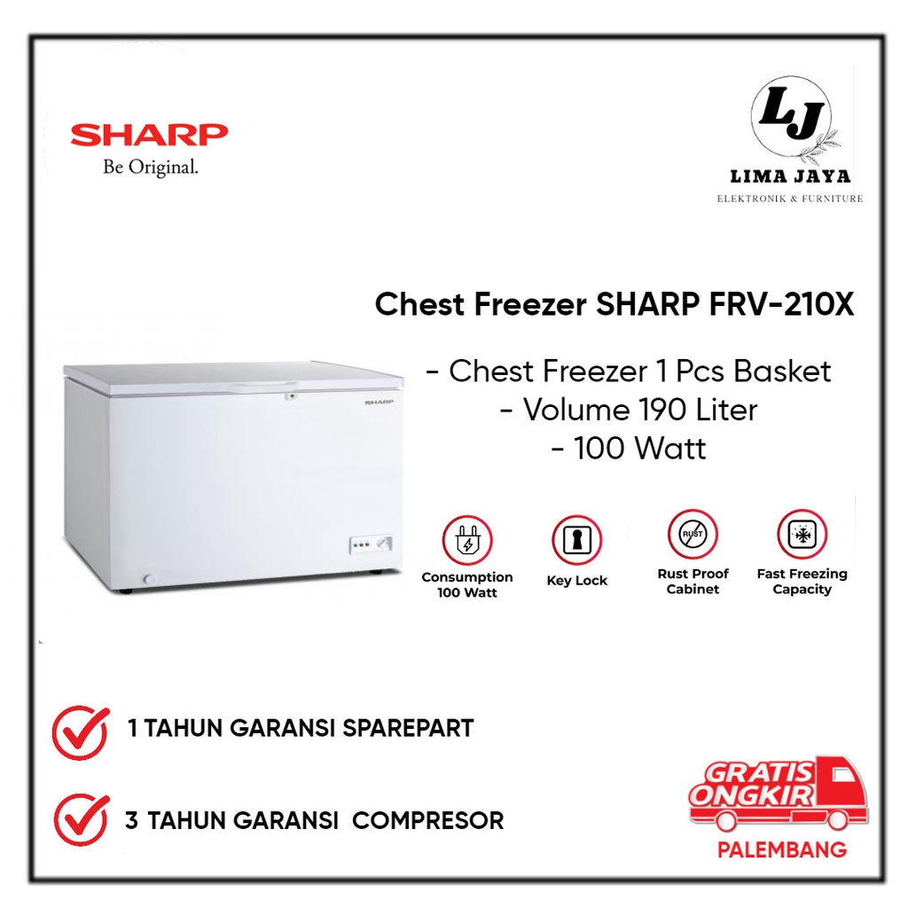 Chest Freezer SHARP FRV-210X/310X Freezer Box Lemari Pembeku Sharp