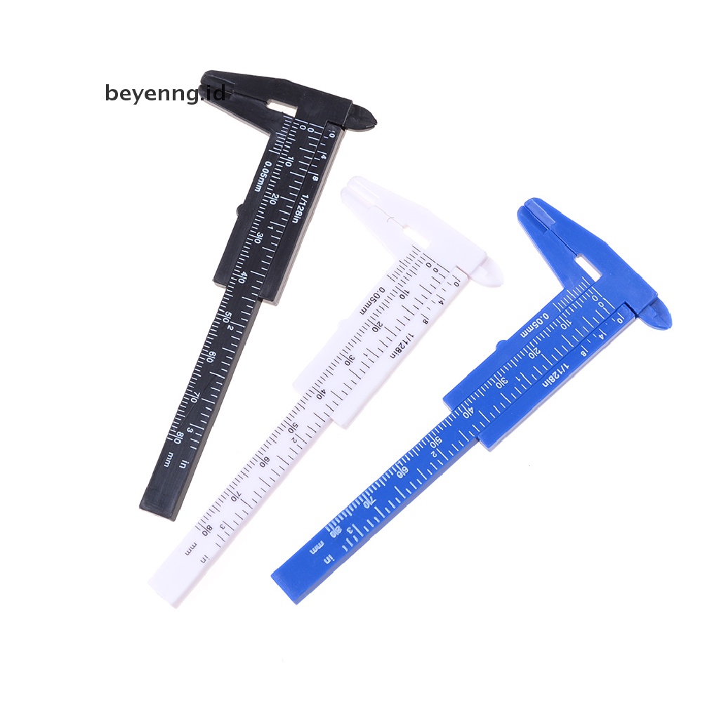 Beyen 80mm Mini Plastik Siswa Sliding Vernier Caliper Gauge Alat Ukur ID