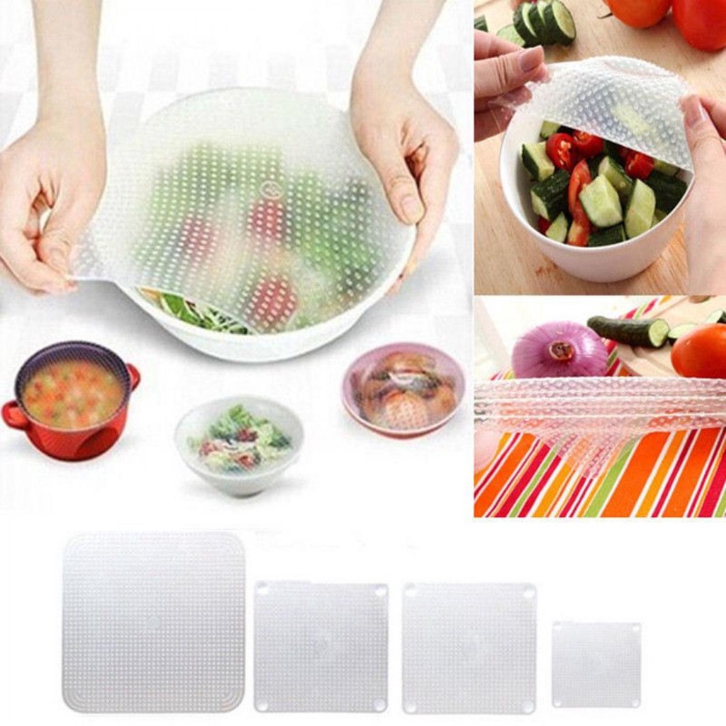 (BISA COD) FTIHSHP Silicone Stretch Fresh Food Protection Silikon Pelindung Makanan