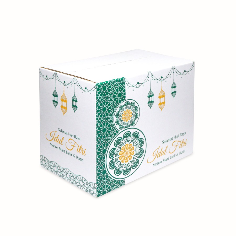 

(2 pcs )Kardus Parcel Box Kotak Kemasan Hampers GiftBox Lebaran Idul Fitri 40x25X32 cm