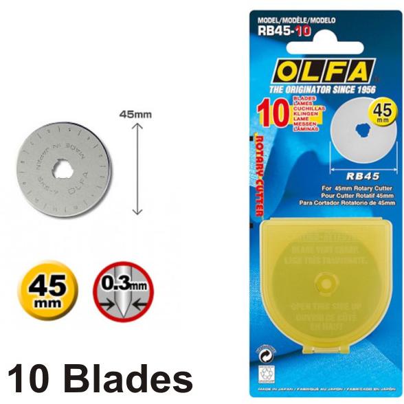 

Rotery cutter Spare Blade 45mm RB45-10 10Pc Isi Ulang Rotary Cutte