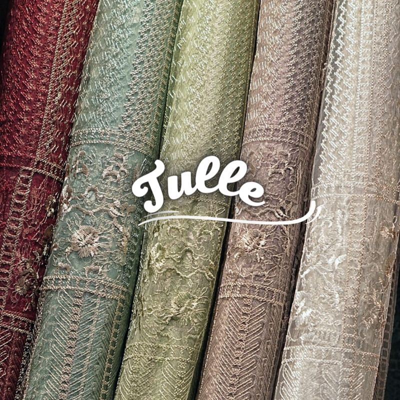 New tulle etnik/tulle bordir/bahan kebaya
