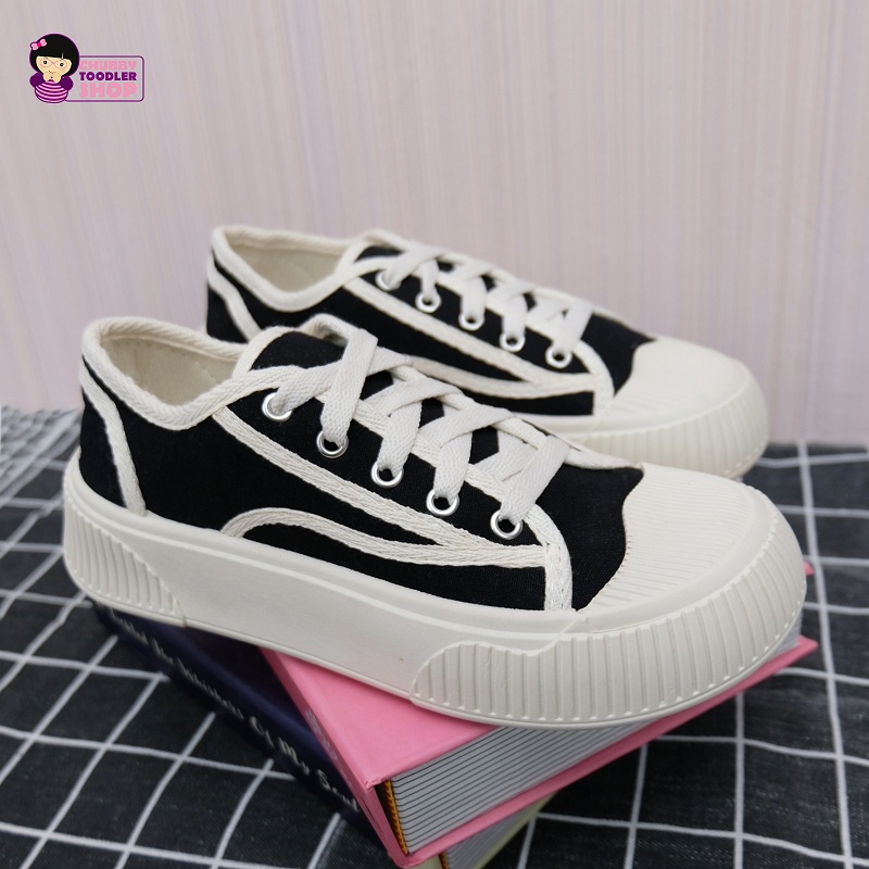 GLORYKIDZ SH2261 Sepatu Kets Sport Kanvas Kasual Penambah Tinggi Badan Sol 4cm Anak Usia 10 Tahun sd Dewasa Size 35-40