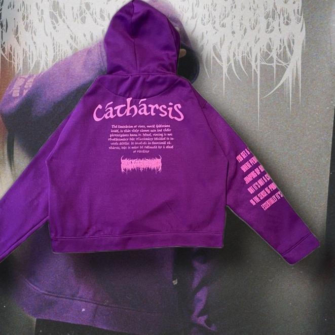 ➻ Unfinished Crop Hoodie Brilliant Legacy - Catharsis ☼