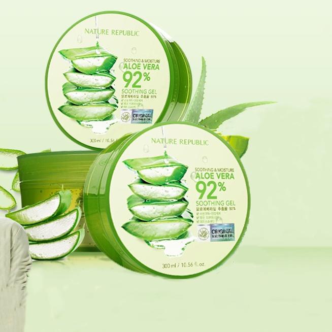 ➧ [COD]NATURE REPUBLIC Aloe Vera 92% Soothing Gel - 300ml ☼