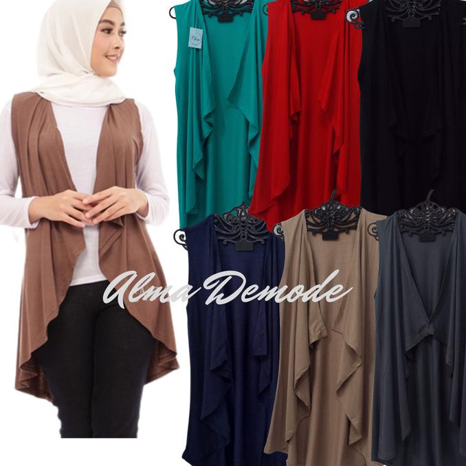 BIG SALE CARDIGAN MUSLIM ROMPI CARDIGAN WANITA MELISA,OUTER MUSLIMAH PENGIRIMAN CEPAT
