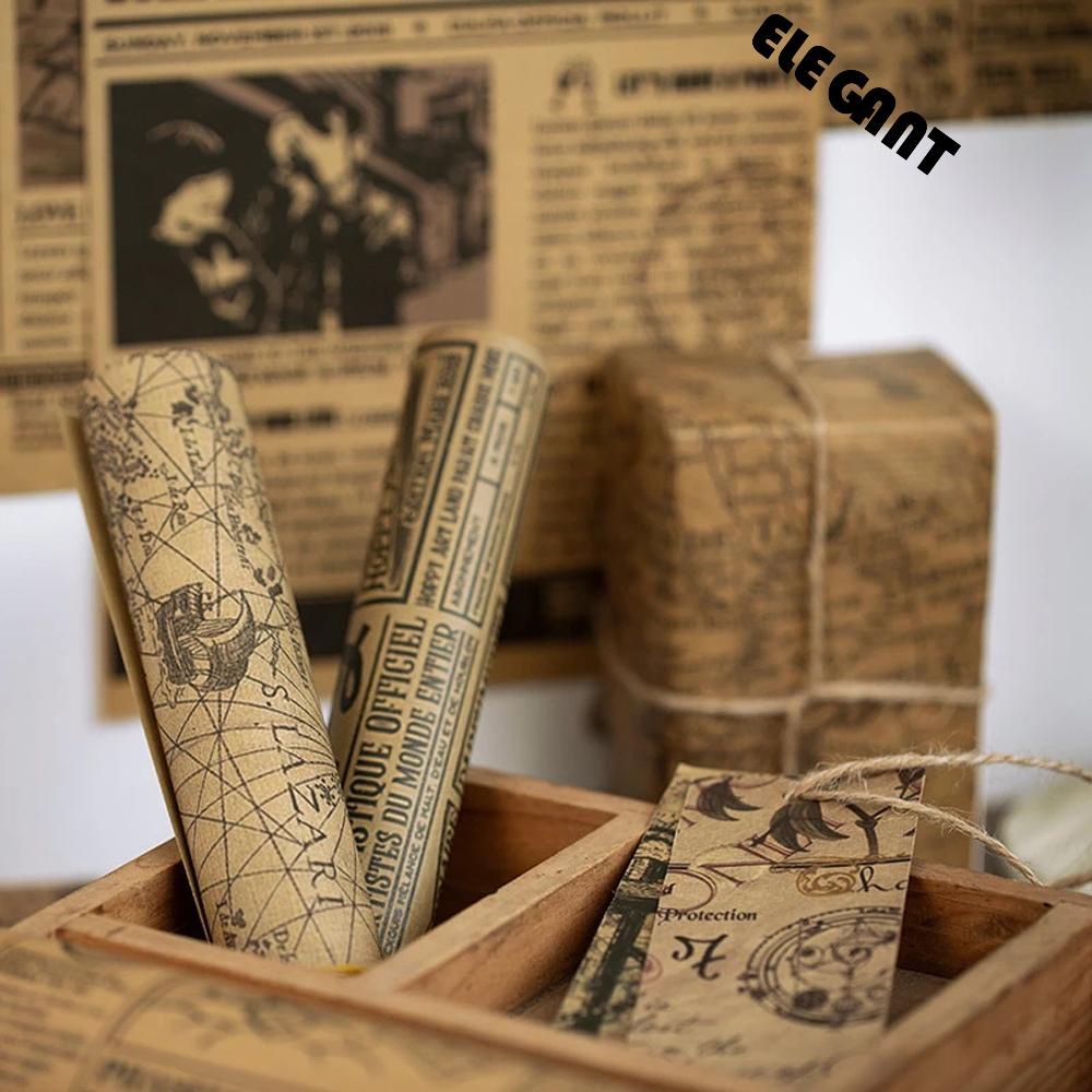 [Elegan] Kraft Paper Card Making Stationery Kado Kemasan Kolase Album Vintage Paper Kertas Hias Retroism Series