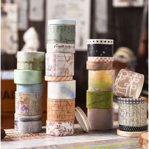 Japanese Washi Tape - AGuGu Retro Vintage Series (20pcs)