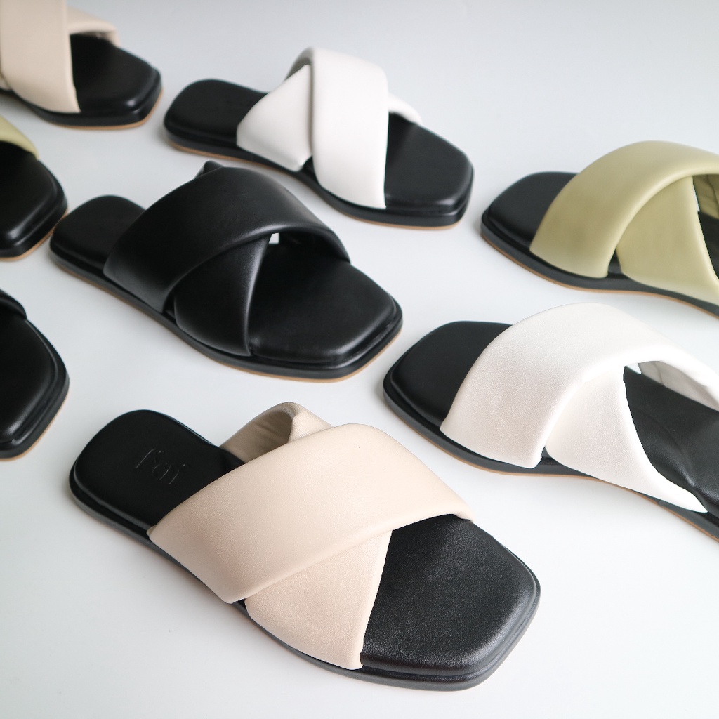 Sandal Slip On Wanita Flat Selop Sandal Platform Marshmellow X by FOI