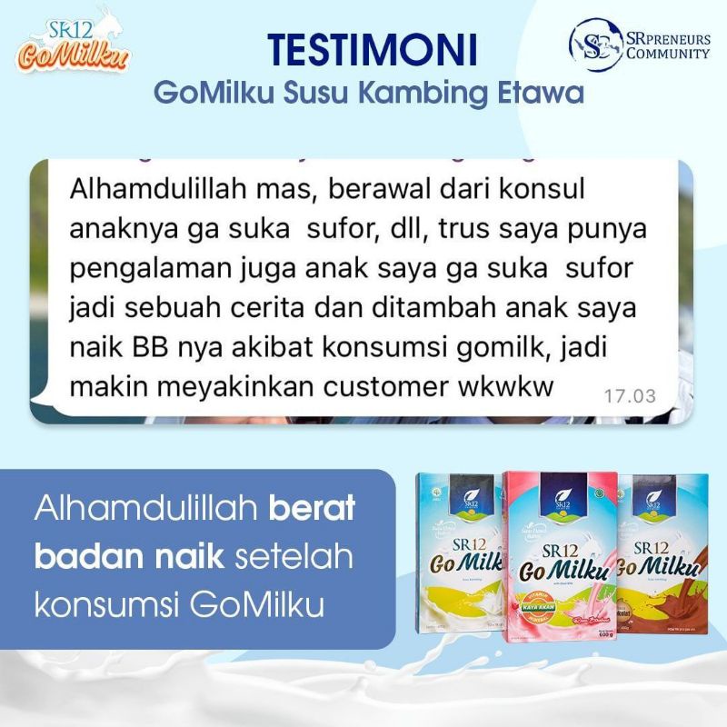 GOMILKU SUSU BUBUK ETAWA SR12 PENAMBAH NAFSU MAKAN DAN BERAT BADAN ANAK