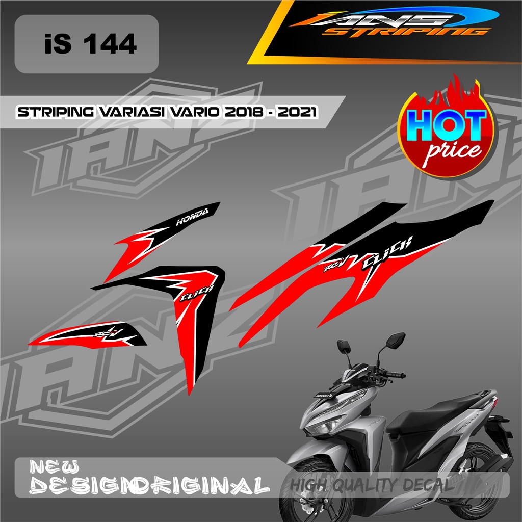 DECAL VARIO STRIPING  TECHNO 110 KONSEP  SUDAH MENGGUNAKAN LAMINASI / STIKER KERETA VARIO TECHNO OLD IS144