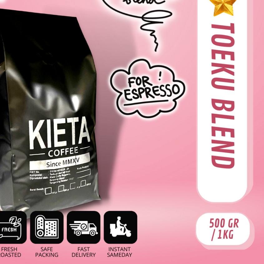 

♢ 1kg Biji Kopi TOEKU Blend 100% Arabika untuk Kopi Susu ♝