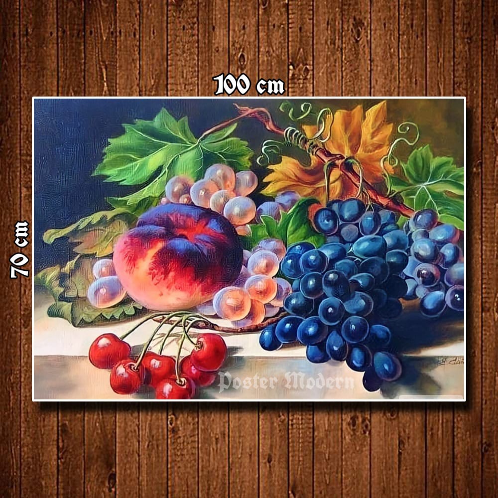 HIASAN DINDING POSTER GAMBAR LUKISAN BUAH BUAHAN UKURAN JUMBO 3D CODE09 BEST SELLER / LUKISAN BUAH D
