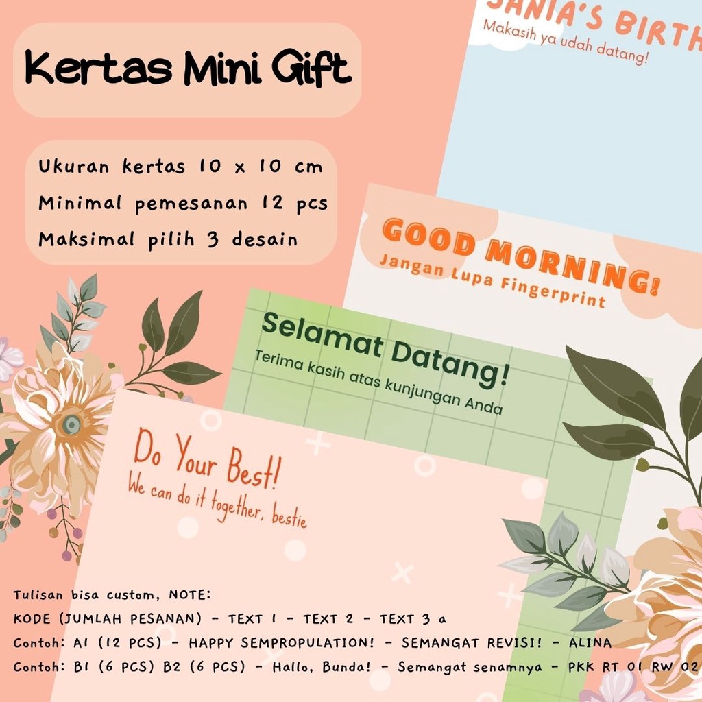 [CUSTOM] ALAS KERTAS MINI GIFT | ALAS SNACK MINI | ALAS KERTAS GIFT BOMBER | KERTAS DAN PLASTIK MINI