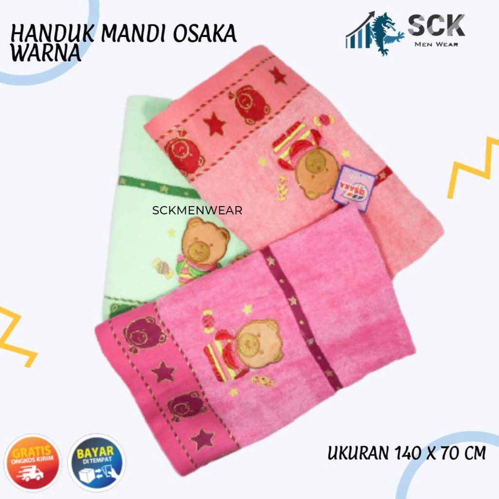 Handuk Besar OSAKA 140x70cm / Perlengkapan Mandi Pria Wanita Dewasa  - sckmenwear GROSIR