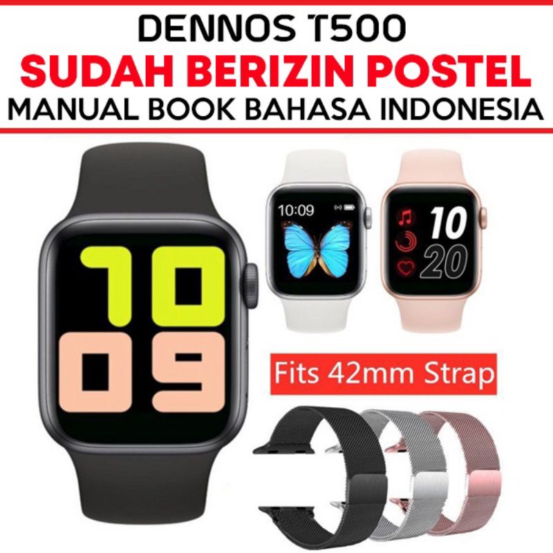 T500 Jam Tangan Pintar Smart Band T55 Fitnes dan Joging Bisa Telfon Smartwatch T55