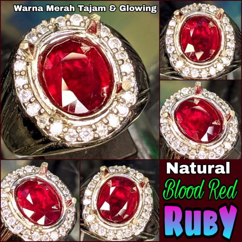Natural Top Blood Red Ruby Serti Warna Tajam Bkn Sapphire Blue Yellow Green Star Srilanka Safir Burm