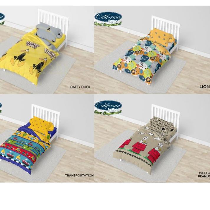 ➬ Sprei California  Single Size Disney Frozen Mickey Minnie Toy story Snoopy ۞