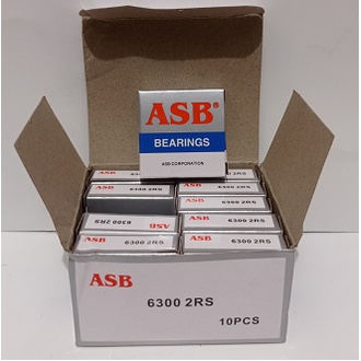 Bearing 6300 2RS (ASB) 1 Biji/Pcs /Laher 6300 2RS (ASB)