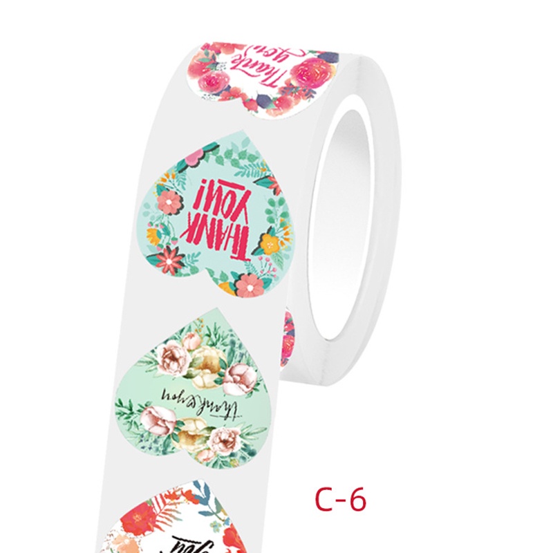 COD✨500 PCS / 1 ROLL STIKER TERIMA KASIH / STICKER THANK YOU Stiker Terima Kasih gs-27#🎵C6