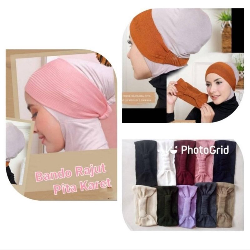 BANDANA RAJUT PITA / INNER BANDANA RAJUT( 3PCS 15K)