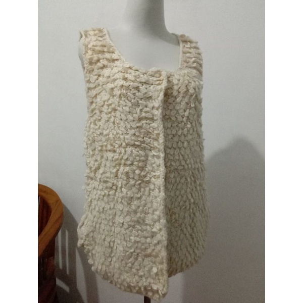 outer rajut bulu besar premium#rompi#cardy#rajut