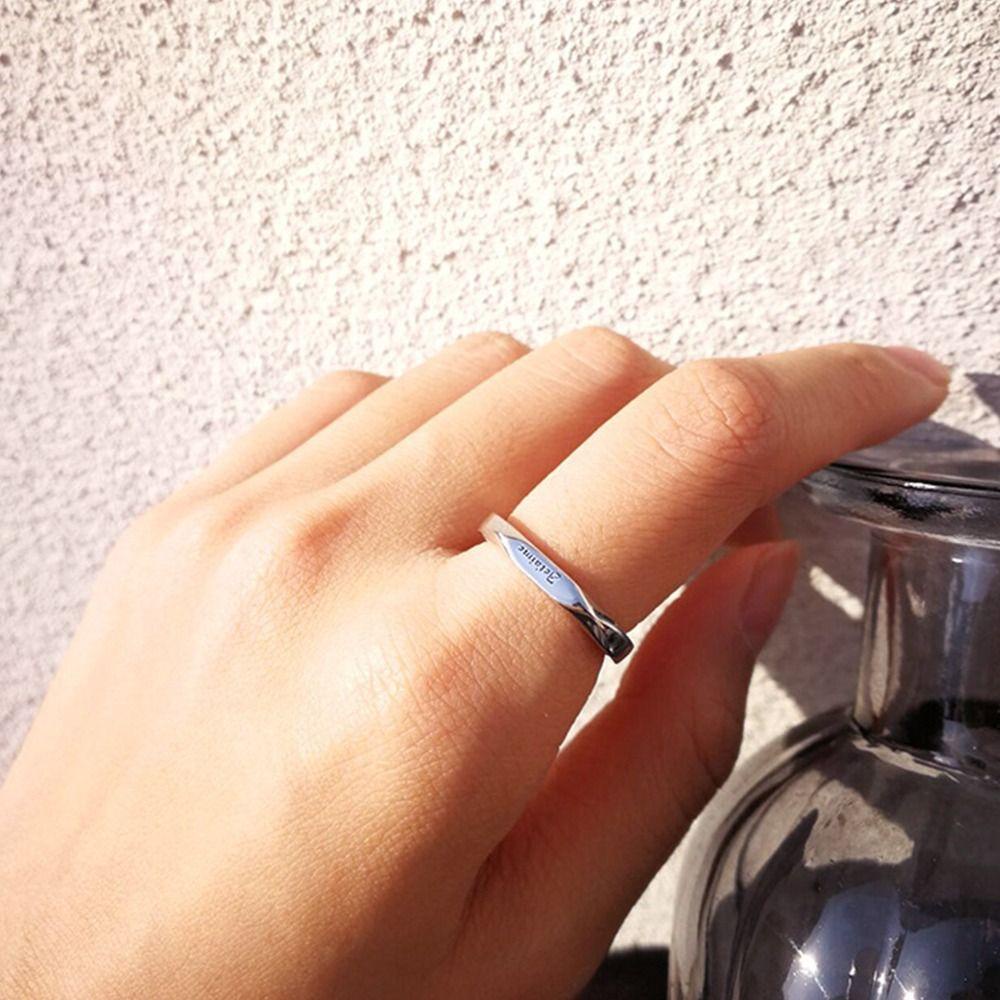 Needway  Cincin Pasangan Lucu Kreatif Matahari &amp; Bulan Menetes Minyak Minoritas Desain Kelinci Kekasih Perhiasan Aksesoris