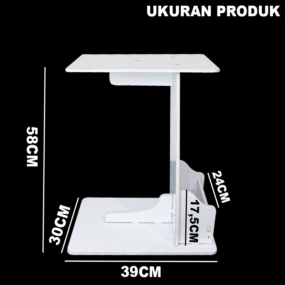 Rak Meja Samping Persegi Bangku Sofa Minimalis Serbaguna MDF - LC075